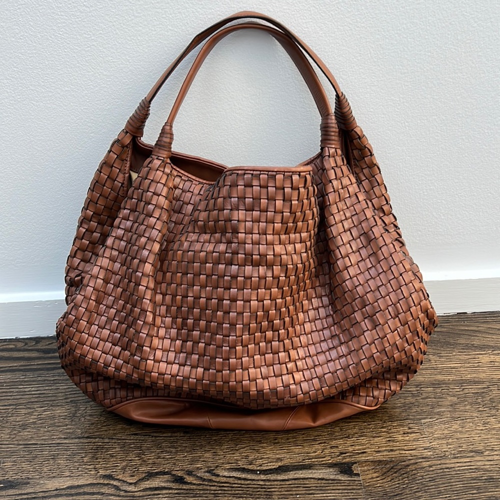 NWT Woven leather shoulder/hobo bag